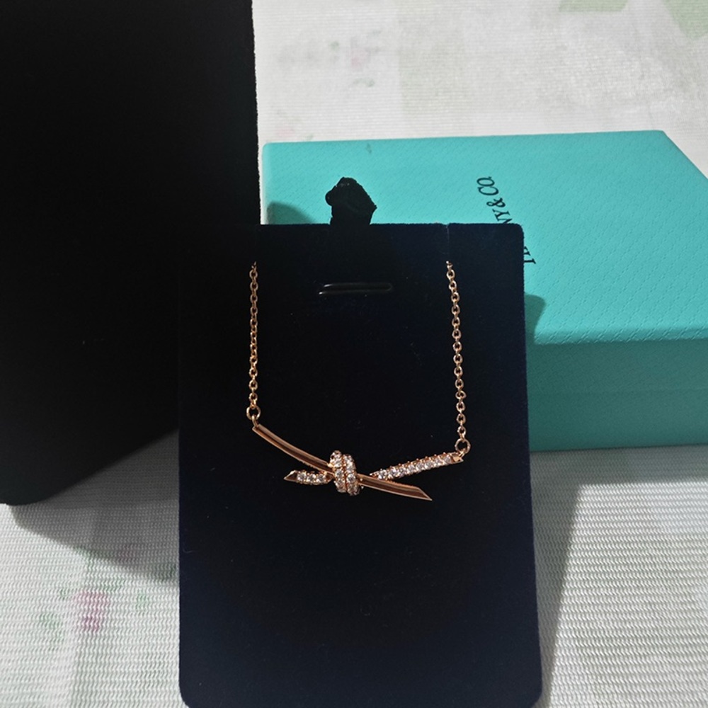 Tiffany & Co. 18K Rose Gold Pavé Diamond Necklace